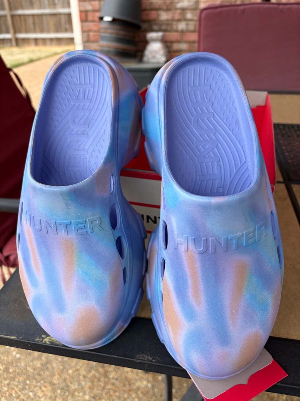 Hunter Women's Purple Tie-Dye Slip-On Clog - Picture 4 of 4